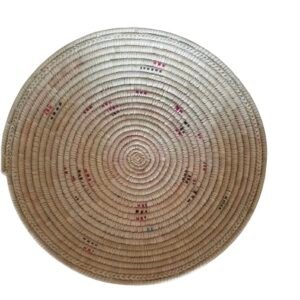 Palm Leaves Bread Chappathi Basket White With Color Dots